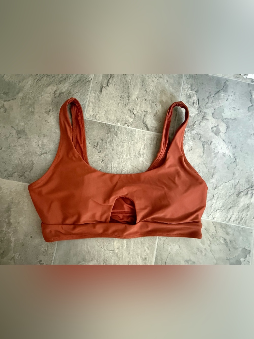Forever 21 Rust Scoop Neck Keyhole bikini Top
